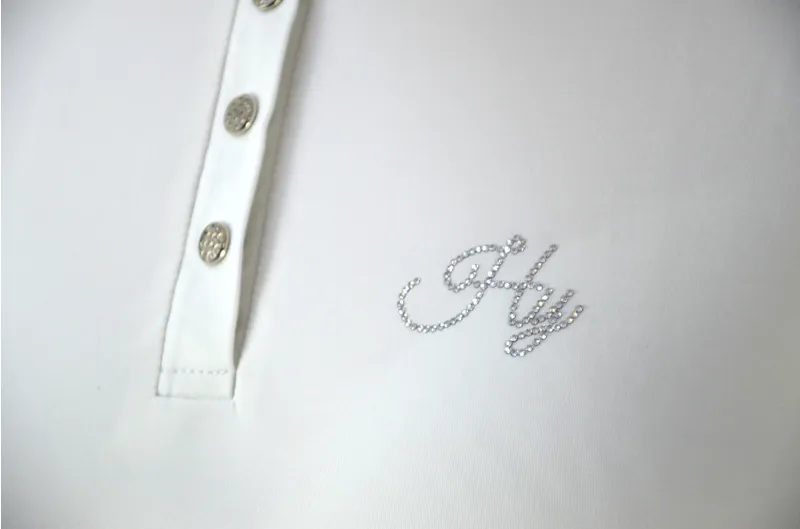 Hy Equestrian Lydia Lace Show Shirt - White-4